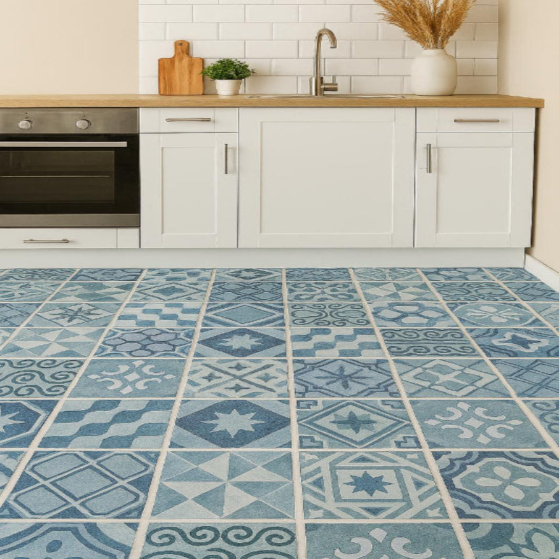 Azulejos azules - adhesivo