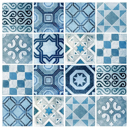 Azulejos azules - adhesivo
